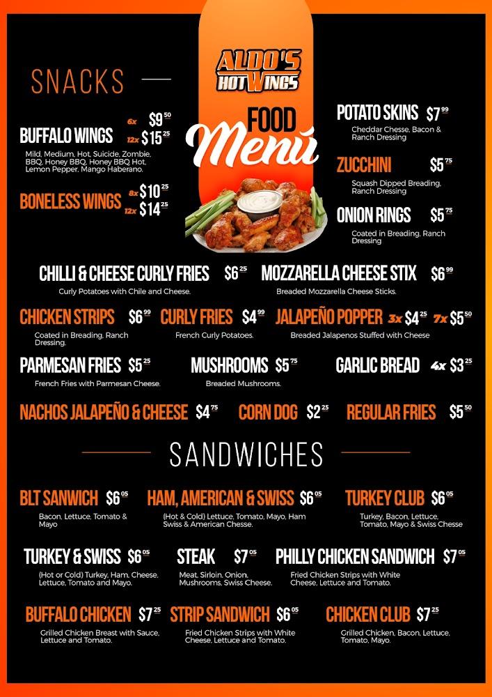 Aldo's Hot Wings Buffalo Burger